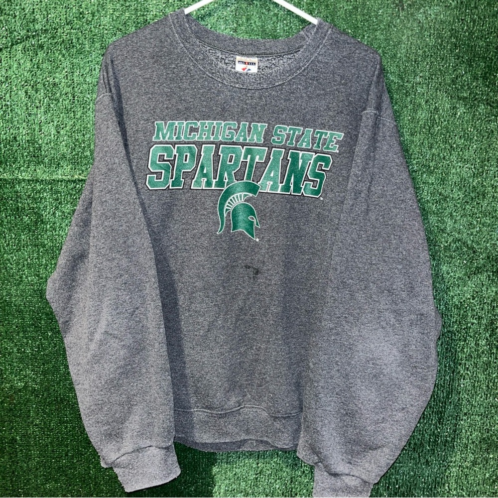 Michigan State Spartans Vintage Y2K Crewneck Sweatshirt L College Basketball
